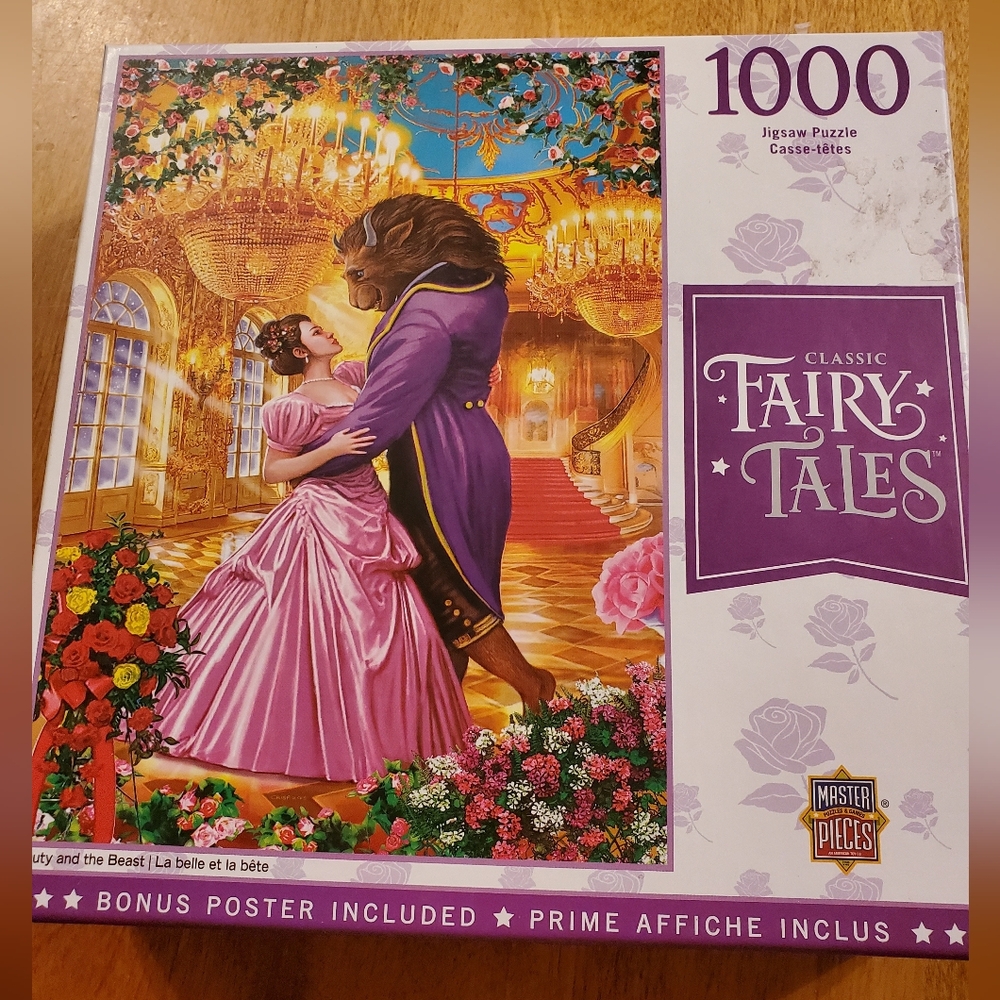 Classic Fairy Tales Beauty And The Beast 1000 Piece Jigsaw Puzzle With Poster
